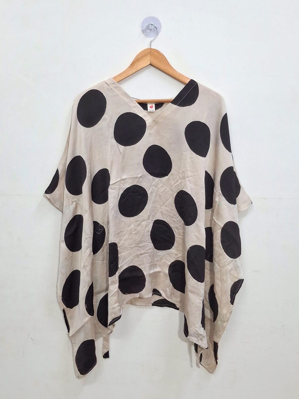 Modal Silk V- Neck Kaftan Top