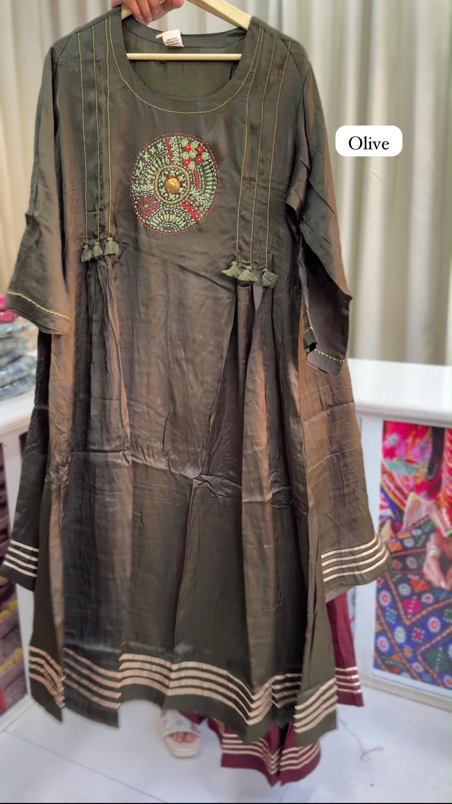 Modal Silk Handwork Kurta+Plazo