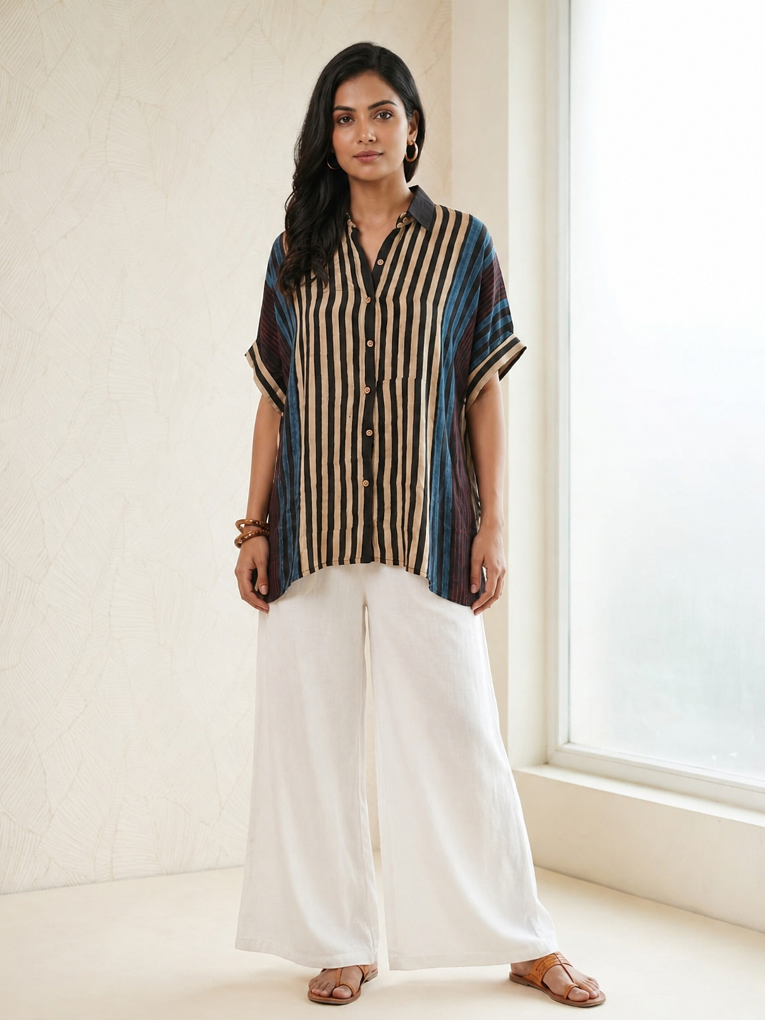 Modal Silk Kaftan Shirt
