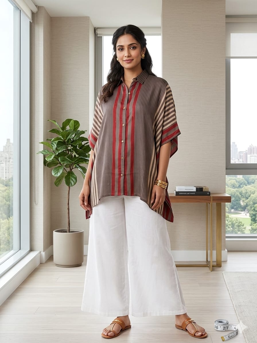 Modal Silk Kaftan Shirt