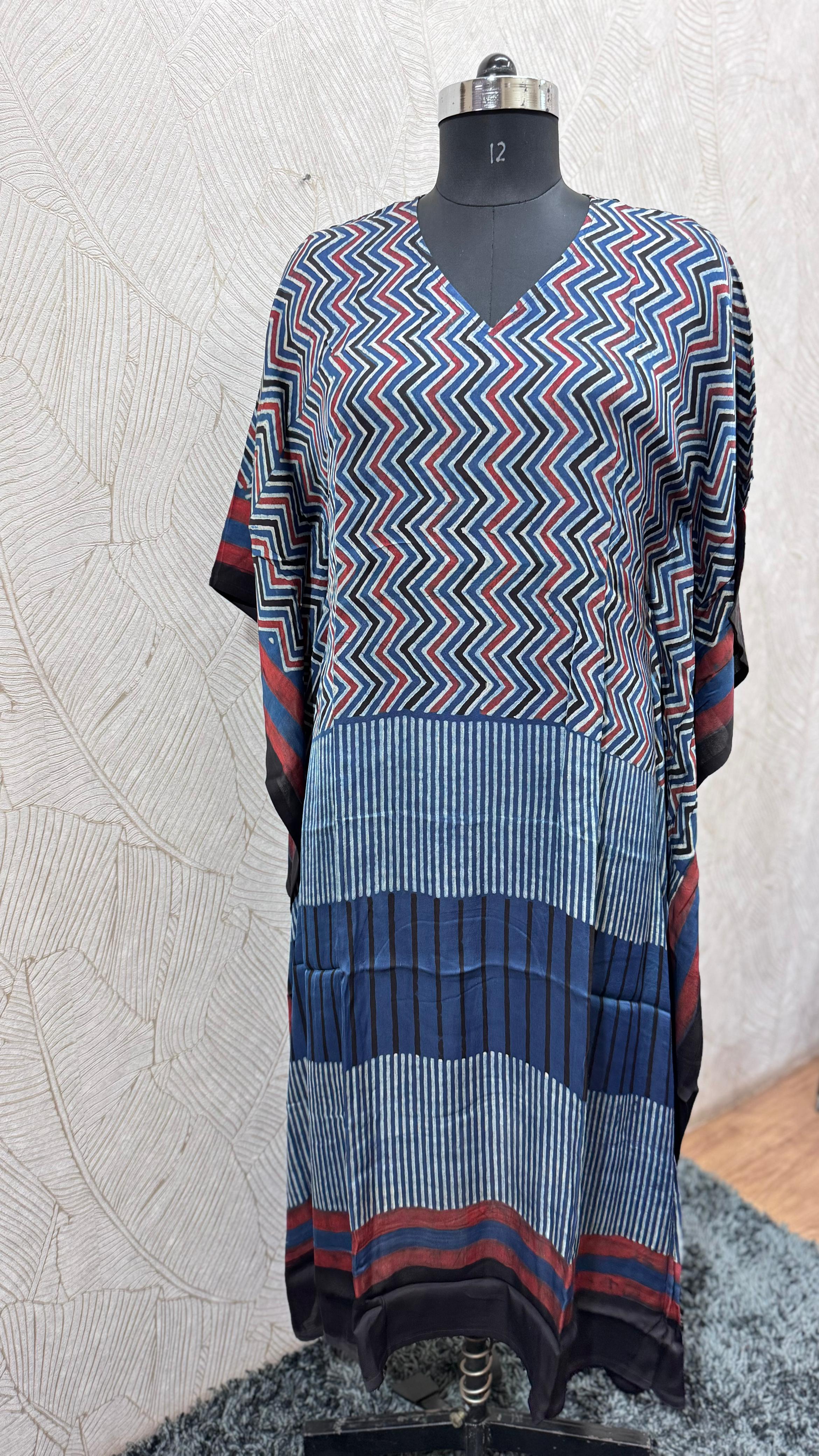 Pure Modal Silk V neck Kaftan