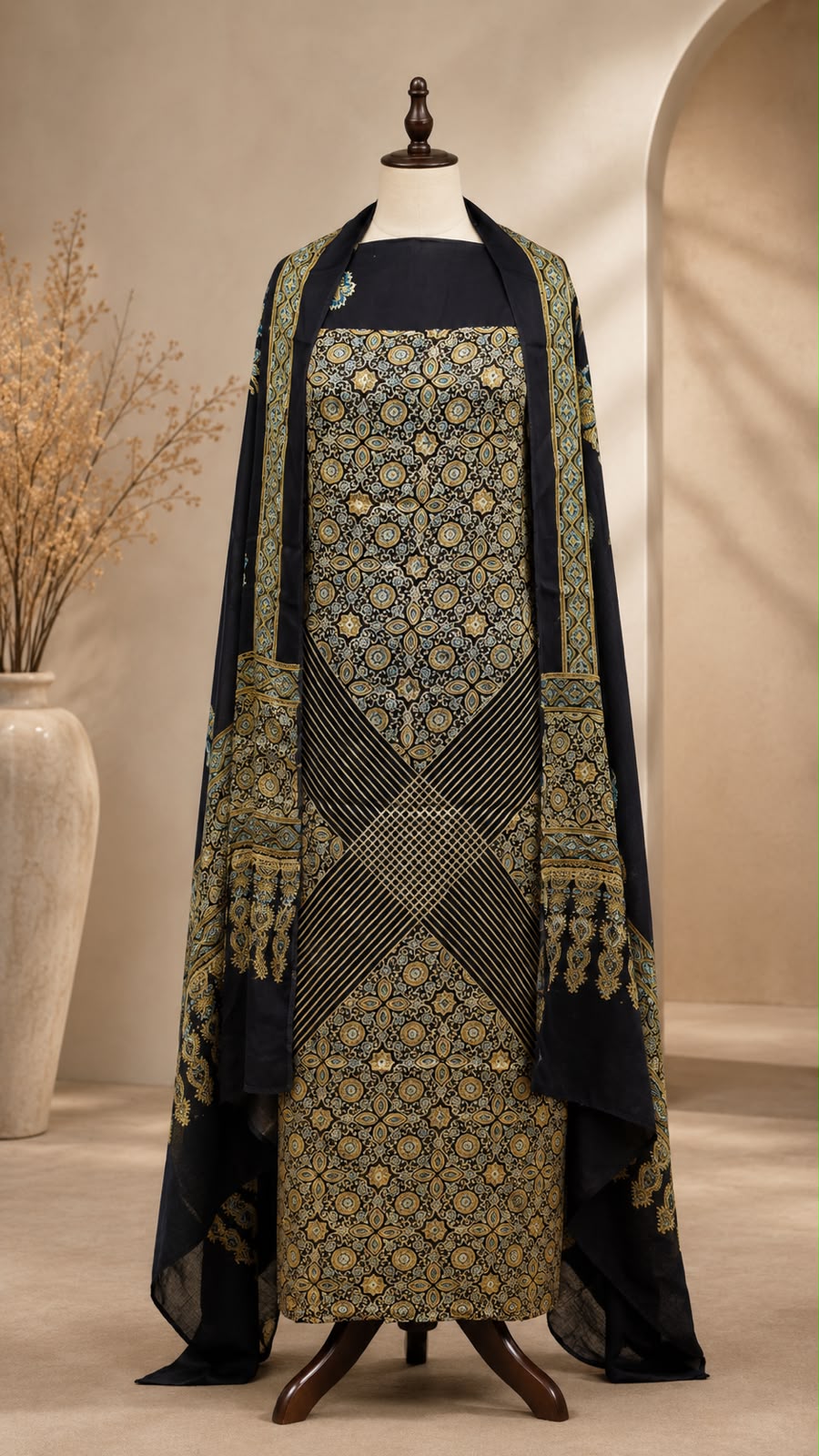 Modal Silk Unstitched 2pc Suit