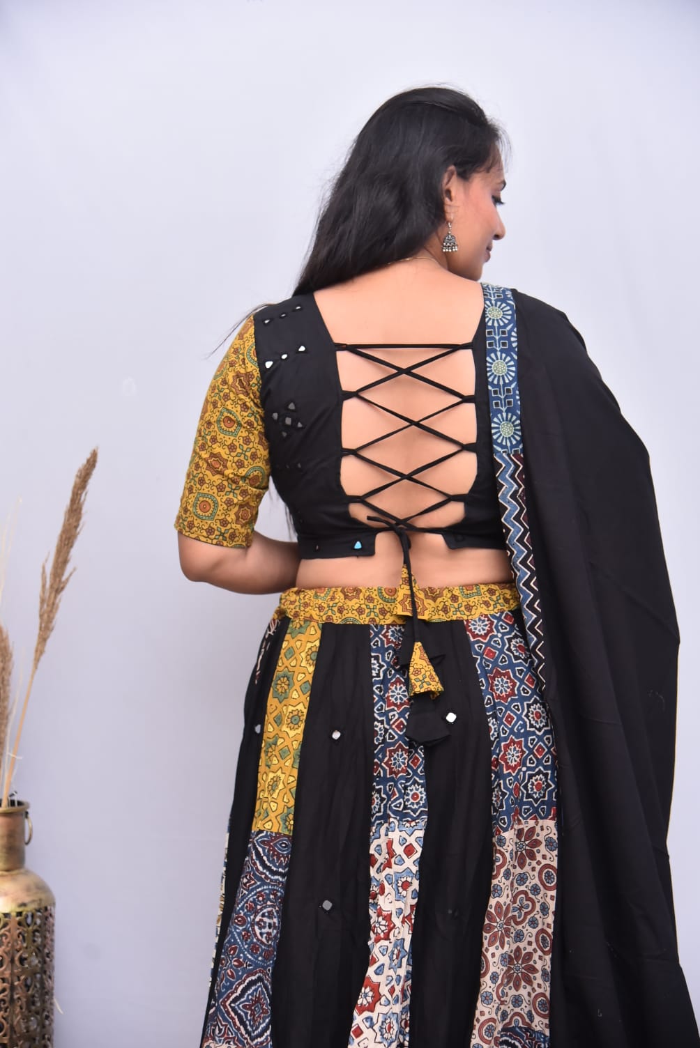 Cotton Ajrakh Chaniyacholi