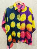 Modal Silk Kaftan Shirt (Clamp Dye)