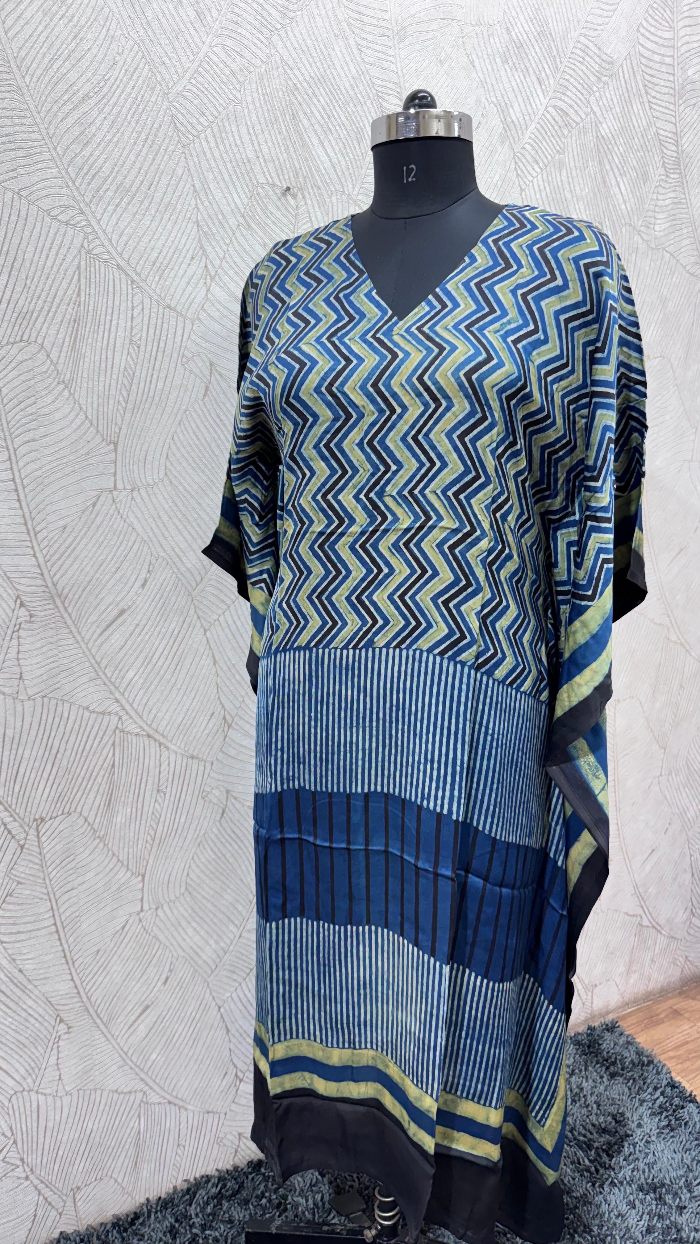 Pure Modal Silk V neck Kaftan