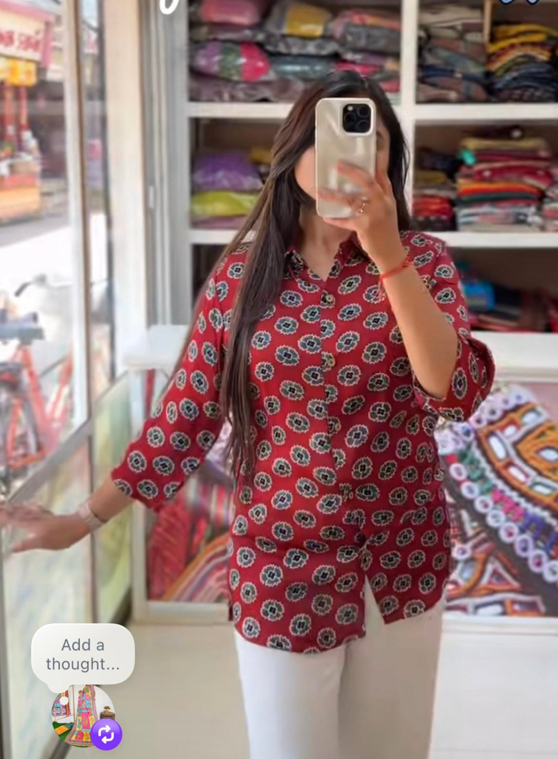 Pure Modal Silk Ajrakh Shirt
