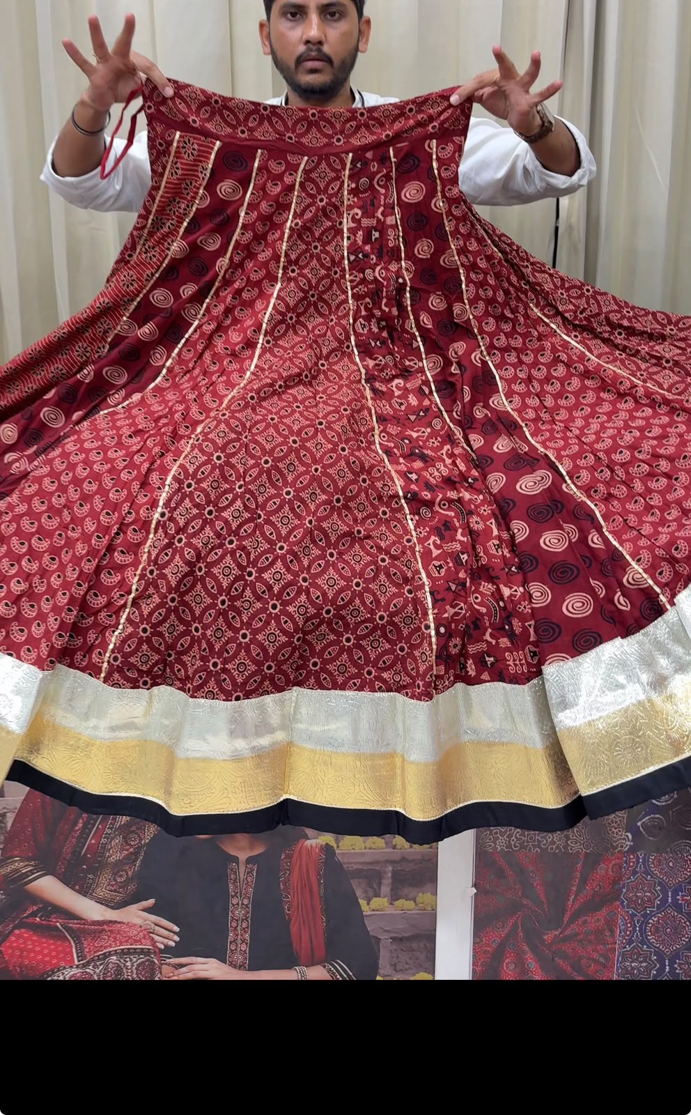 Ajrakh Cotton Chaniyacholi
