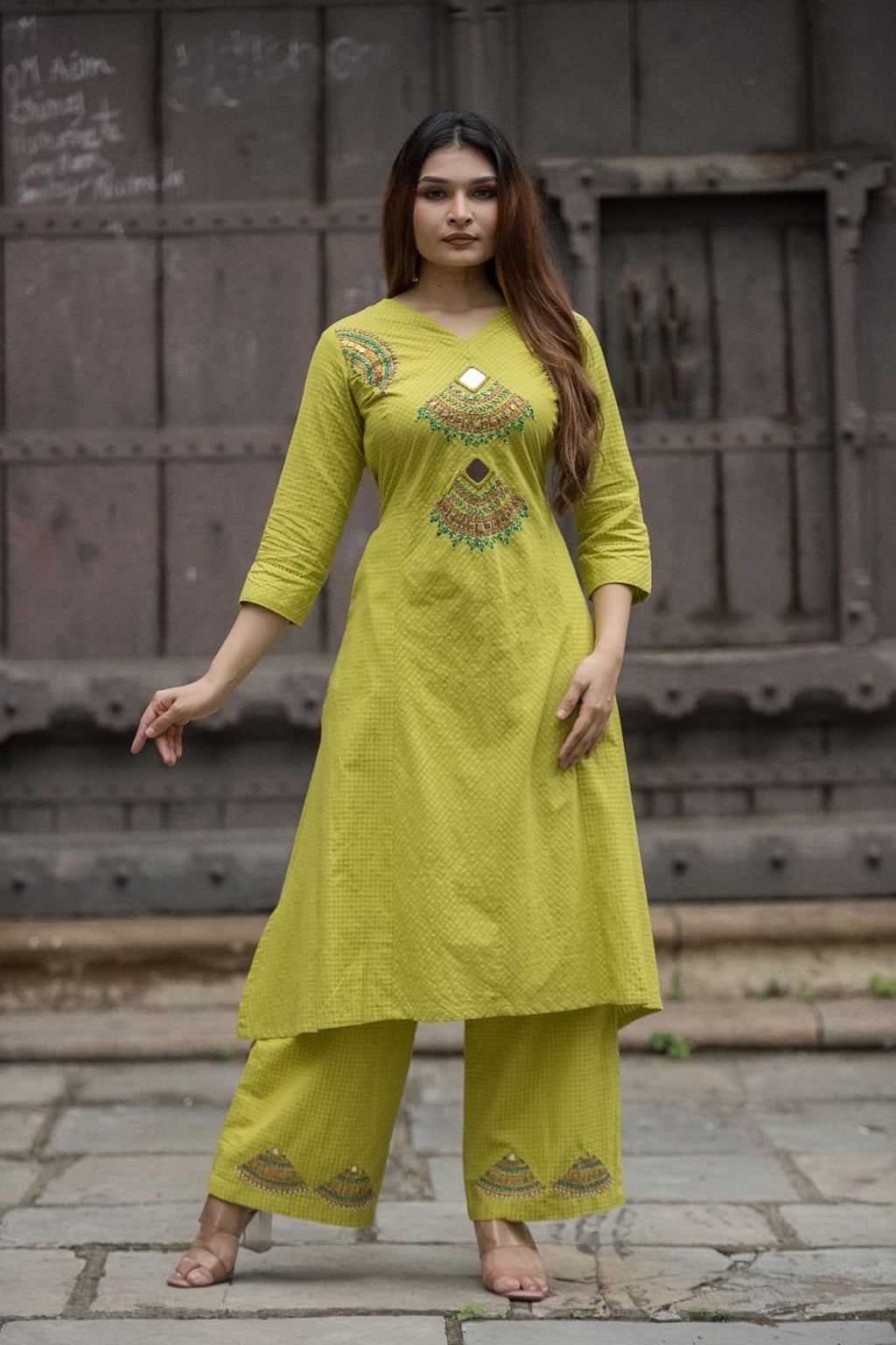 Handwork Kurta+Plazo Set