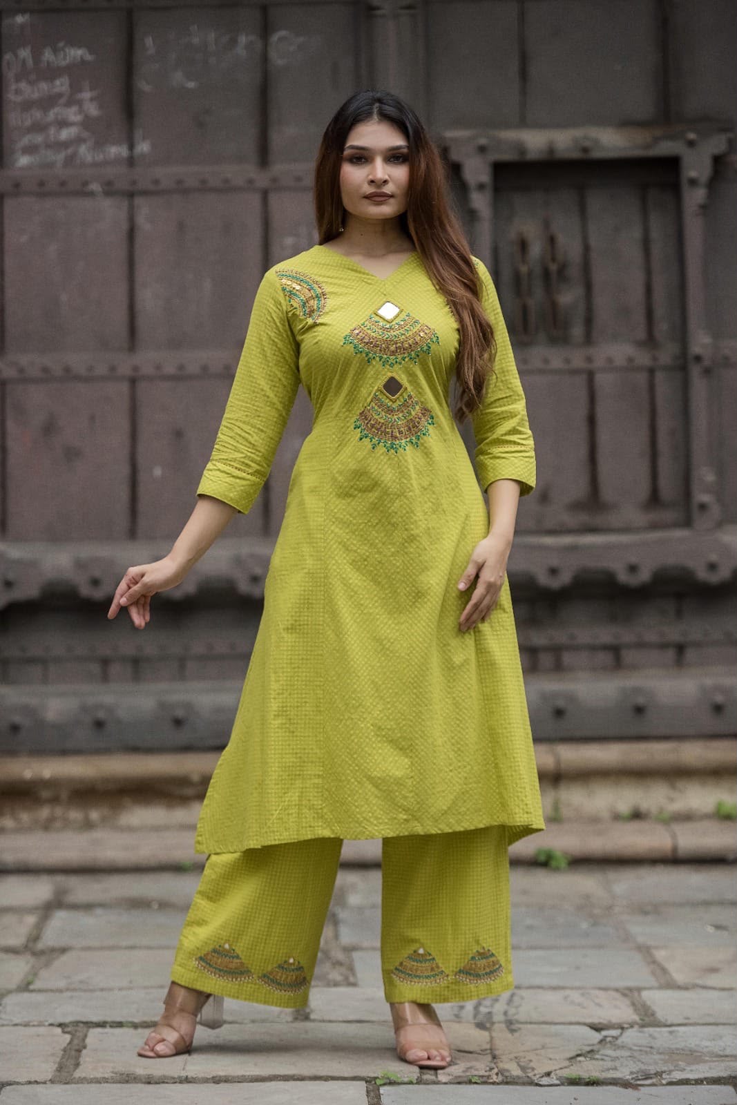 Handwork Kurta+Plazo Set