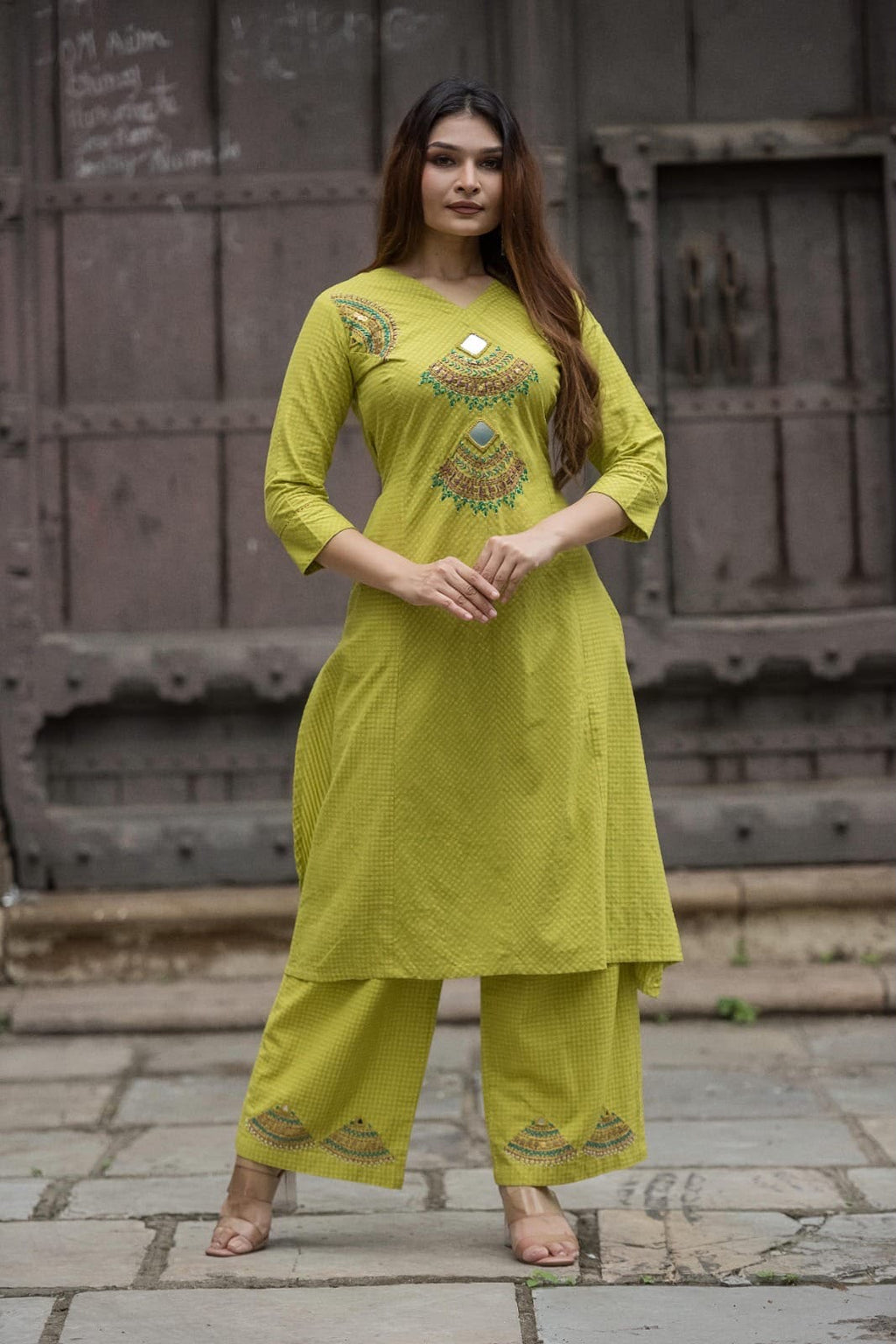 Handwork Kurta+Plazo Set