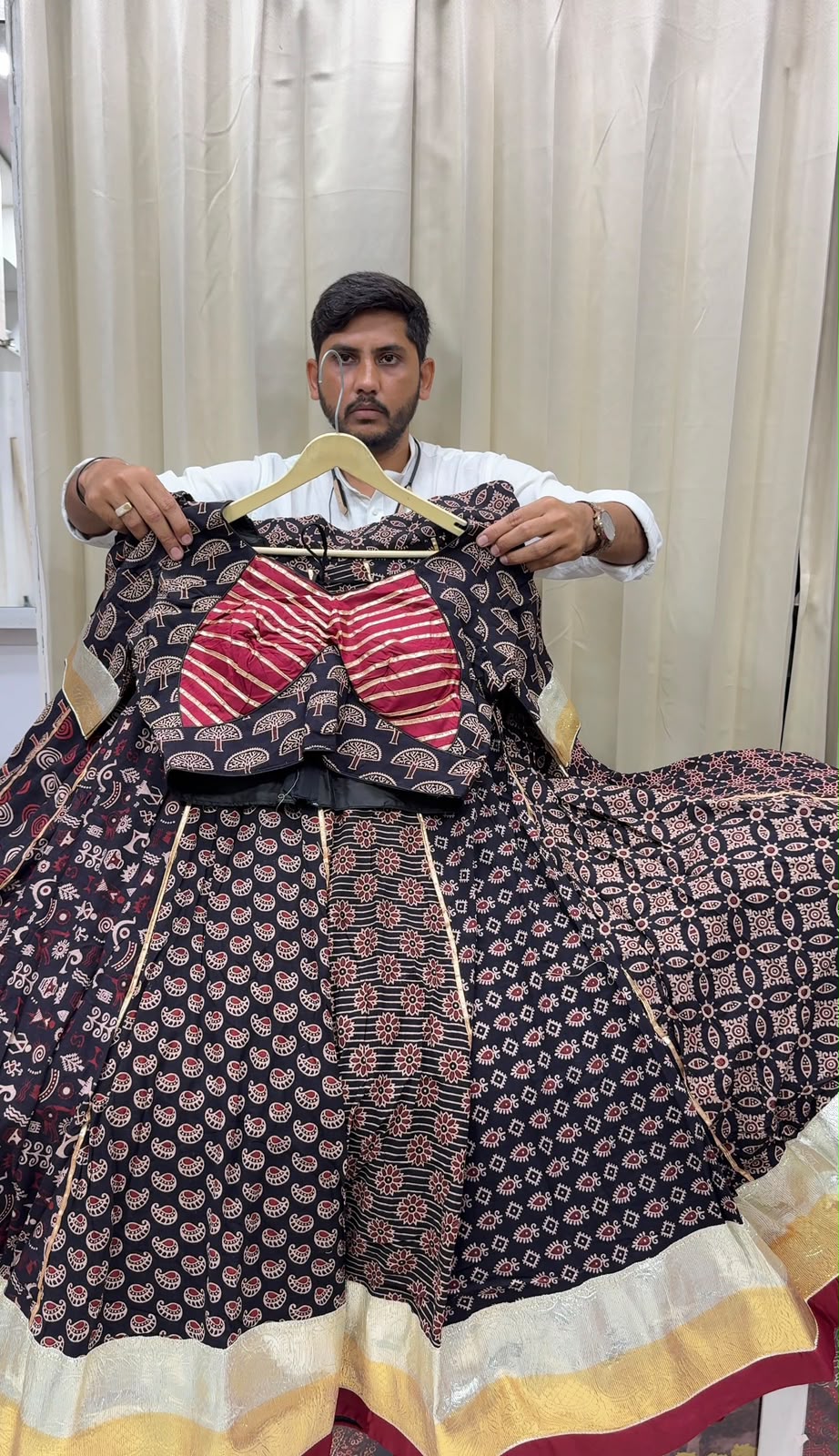 Ajrakh Cotton Chaniyacholi