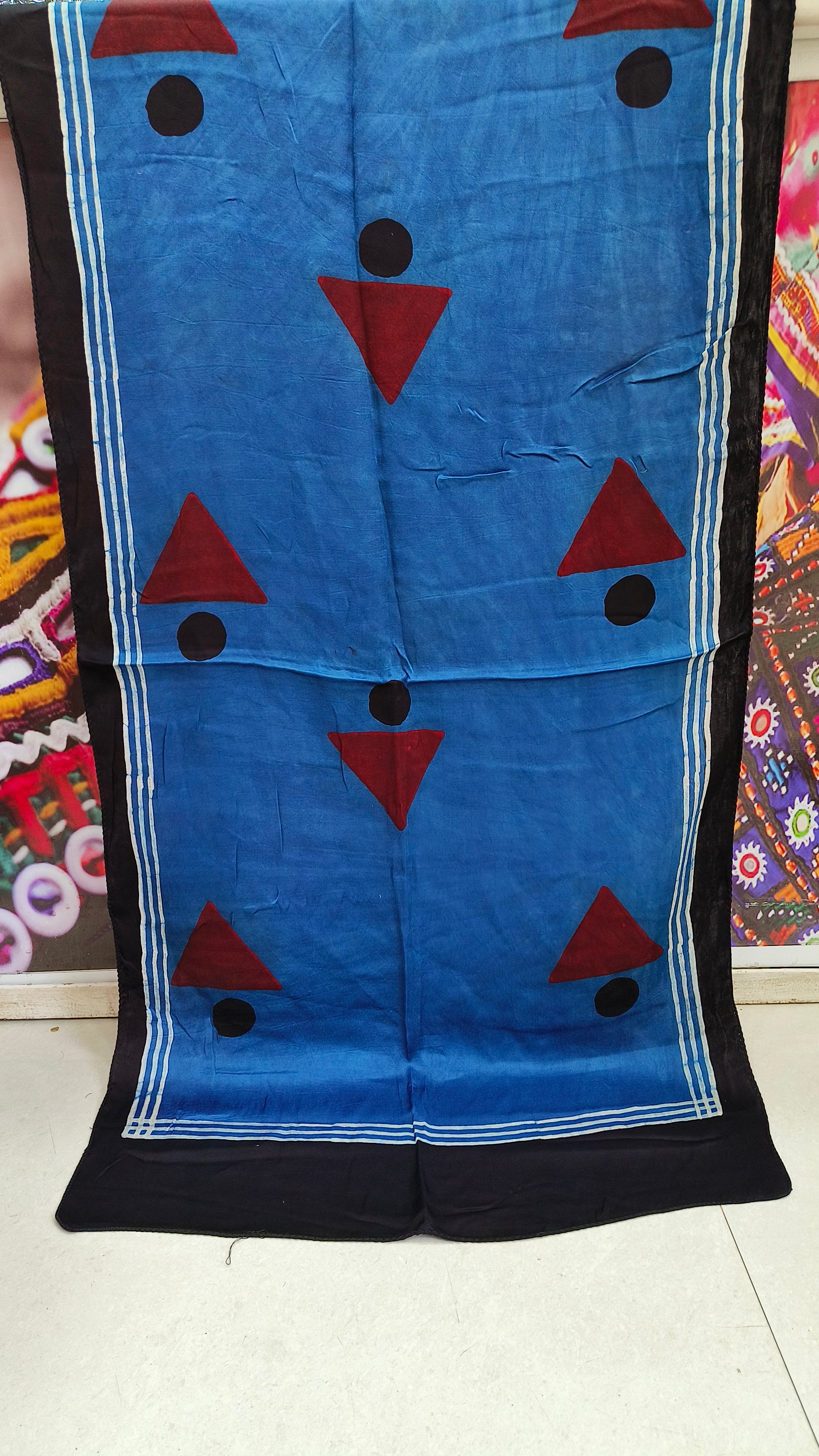 Beautiful Pure Modal Silk Ajrakh Stole showcasing premium design - Kutch Poshak
