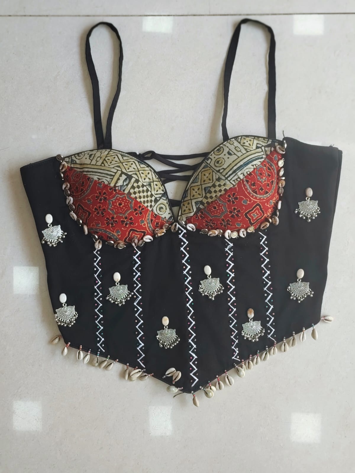 Ajrakh Speghetti Blouse