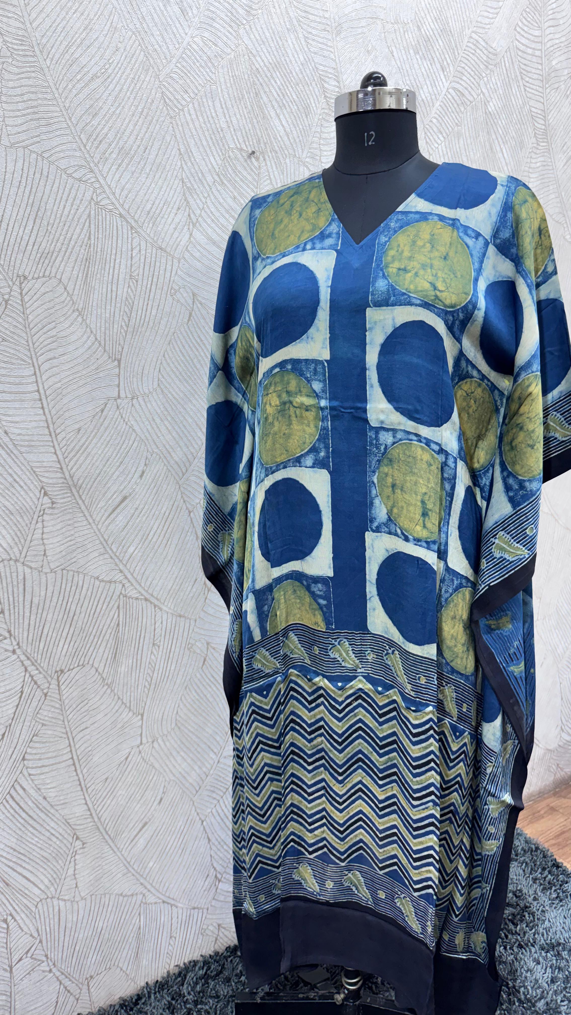 Pure Modal Silk V neck Kaftan