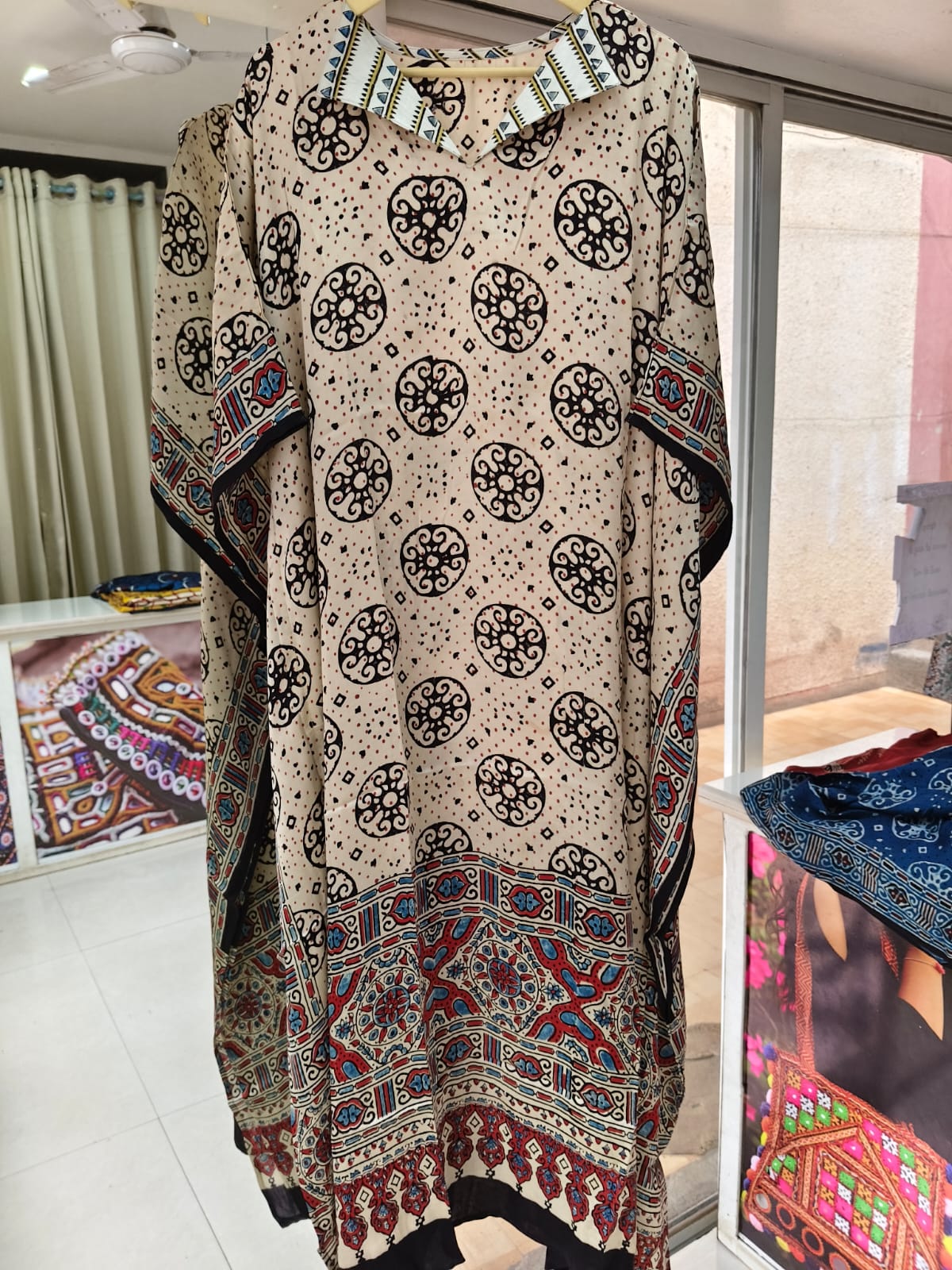 Pure Modal Silk V neck Kaftan