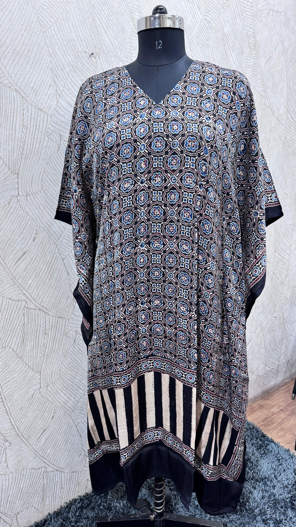 Pure Modal Silk V neck Kaftan