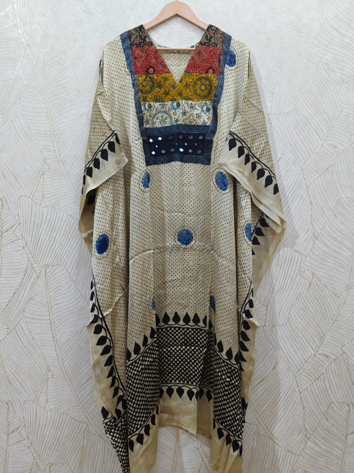 Pure Modal Silk V neck Kaftan