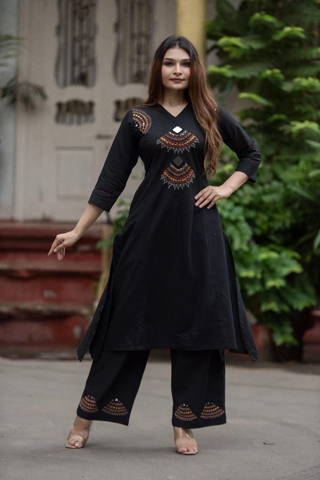 Handwork Kurta+Plazo Set