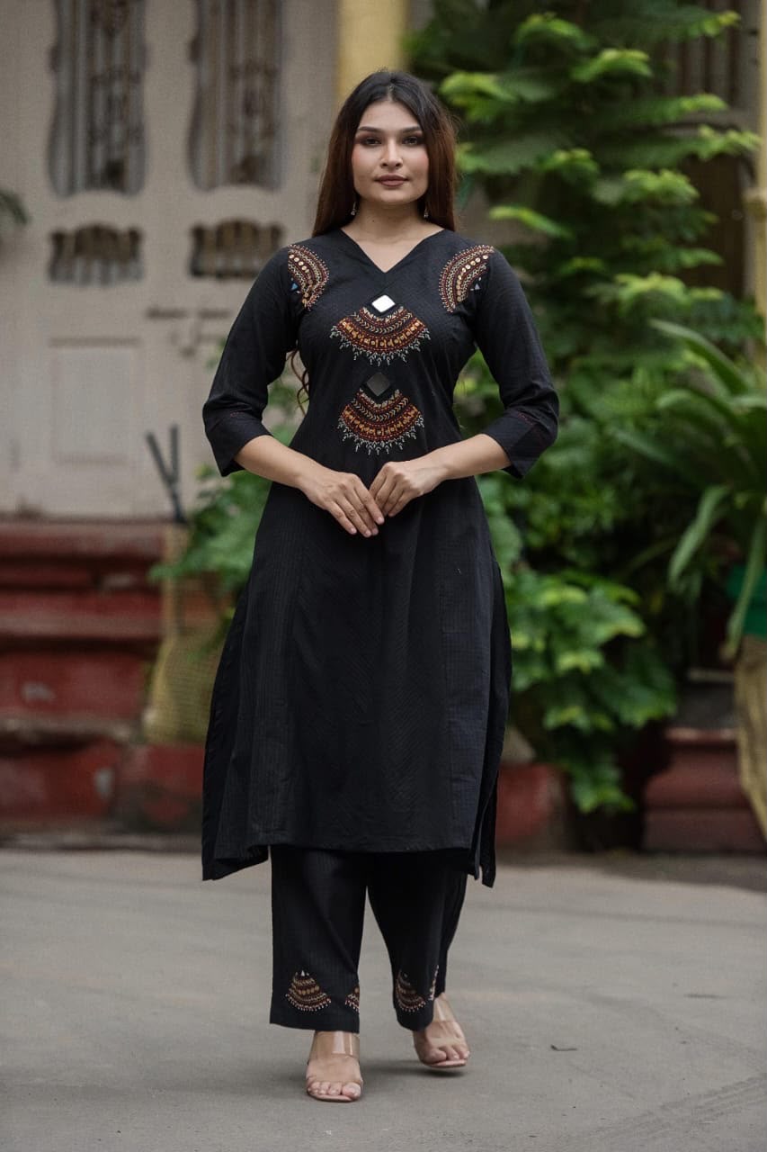 Handwork Kurta+Plazo Set