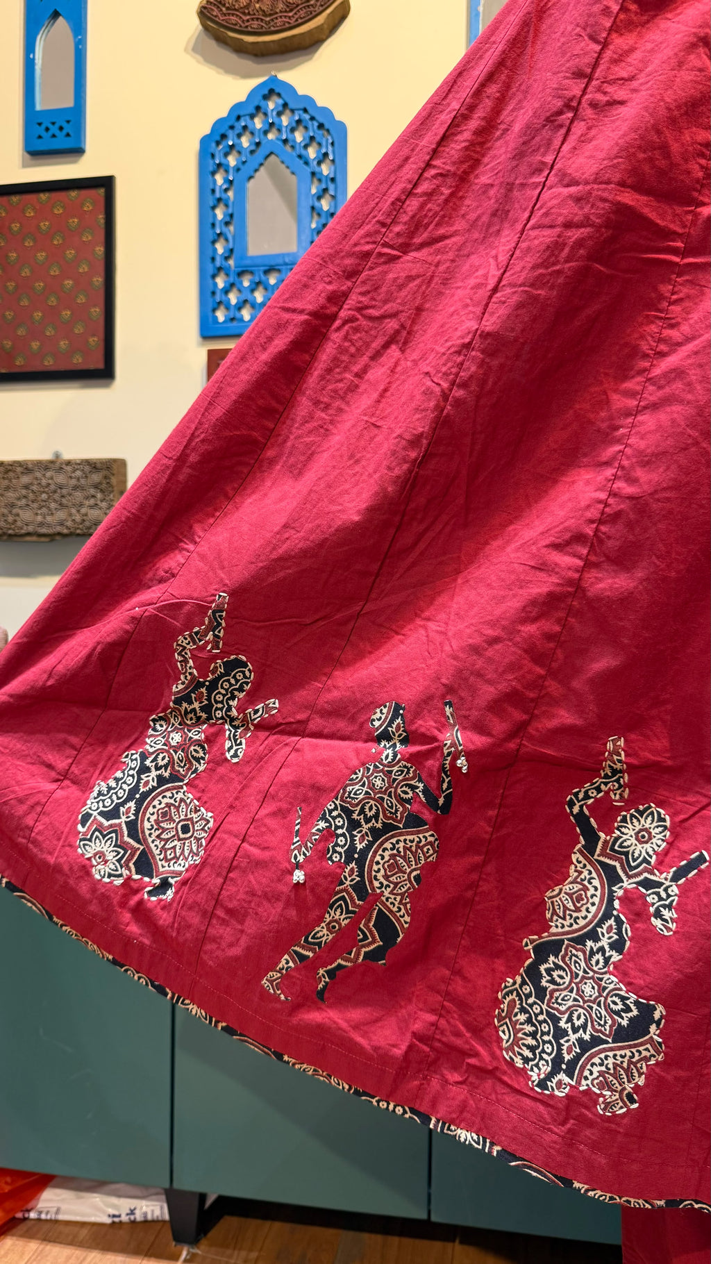 Ajrakh Cotton Flared Kurta-Sets