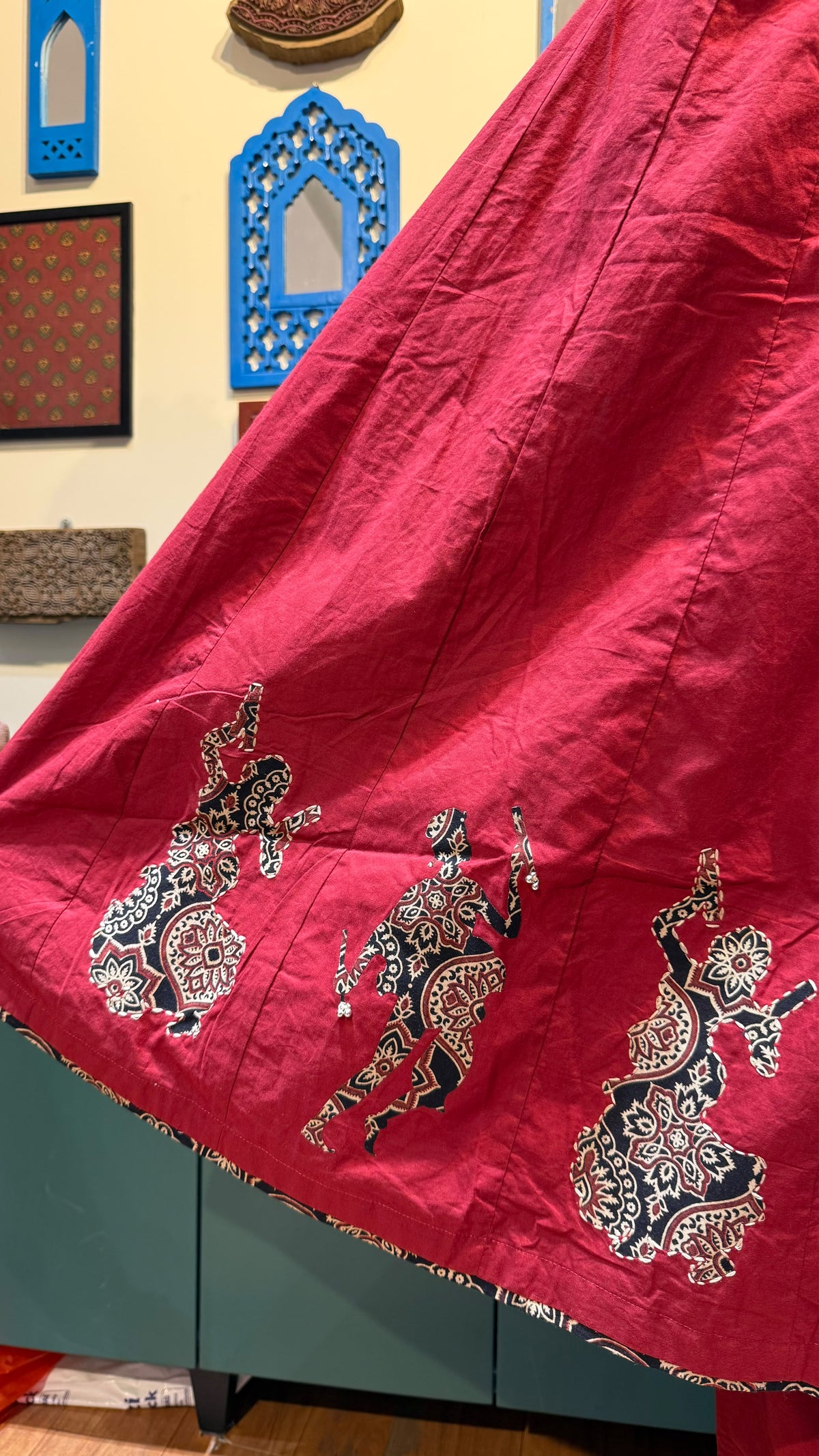 Ajrakh Cotton Flared Kurta-Sets