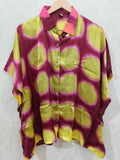 Modal Silk Kaftan Shirt (Clamp Dye)