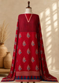 Pure Cotton Unstitched Top Fabric