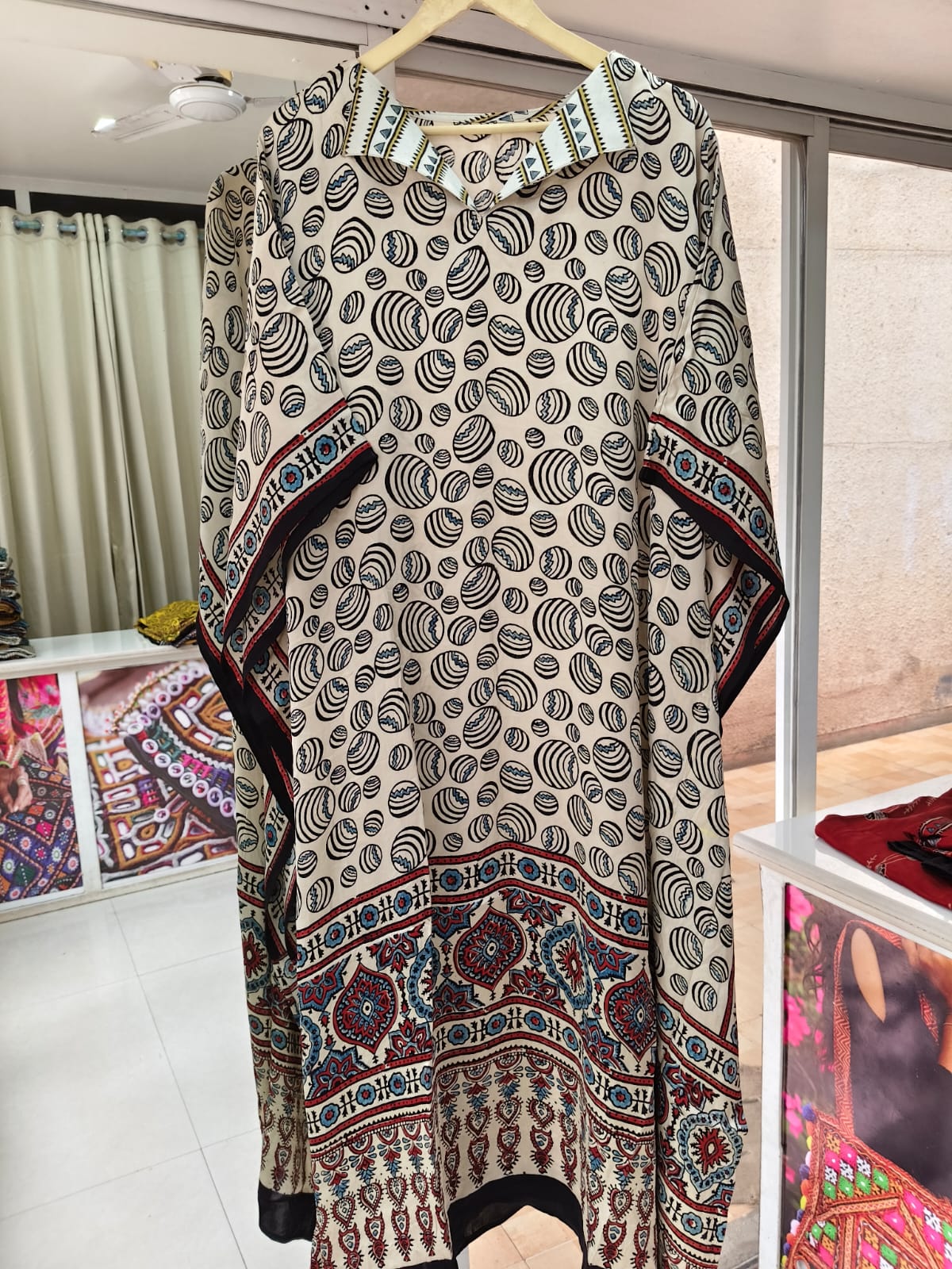 Pure Modal Silk V neck Kaftan
