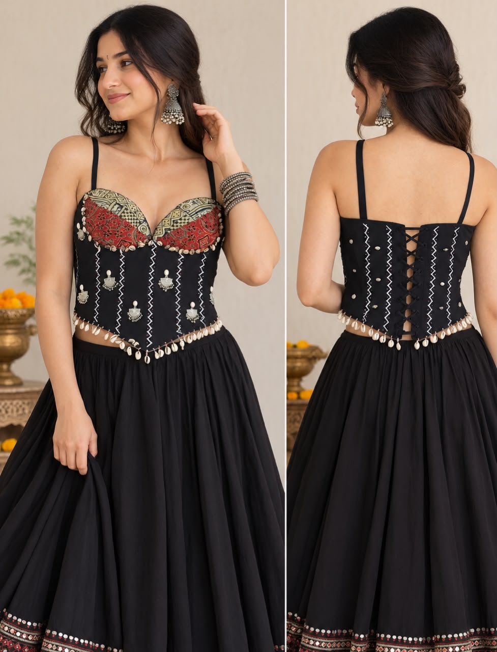 Ajrakh Speghetti Blouse