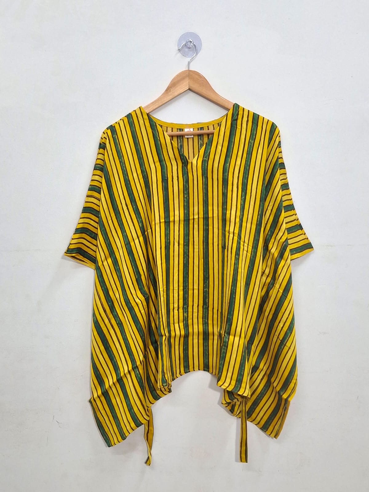 Modal Silk V- Neck Kaftan Top