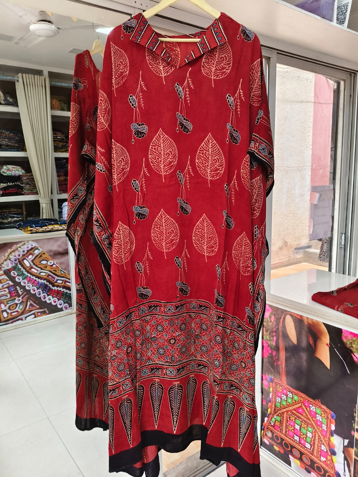 Pure Modal Silk V neck Kaftan