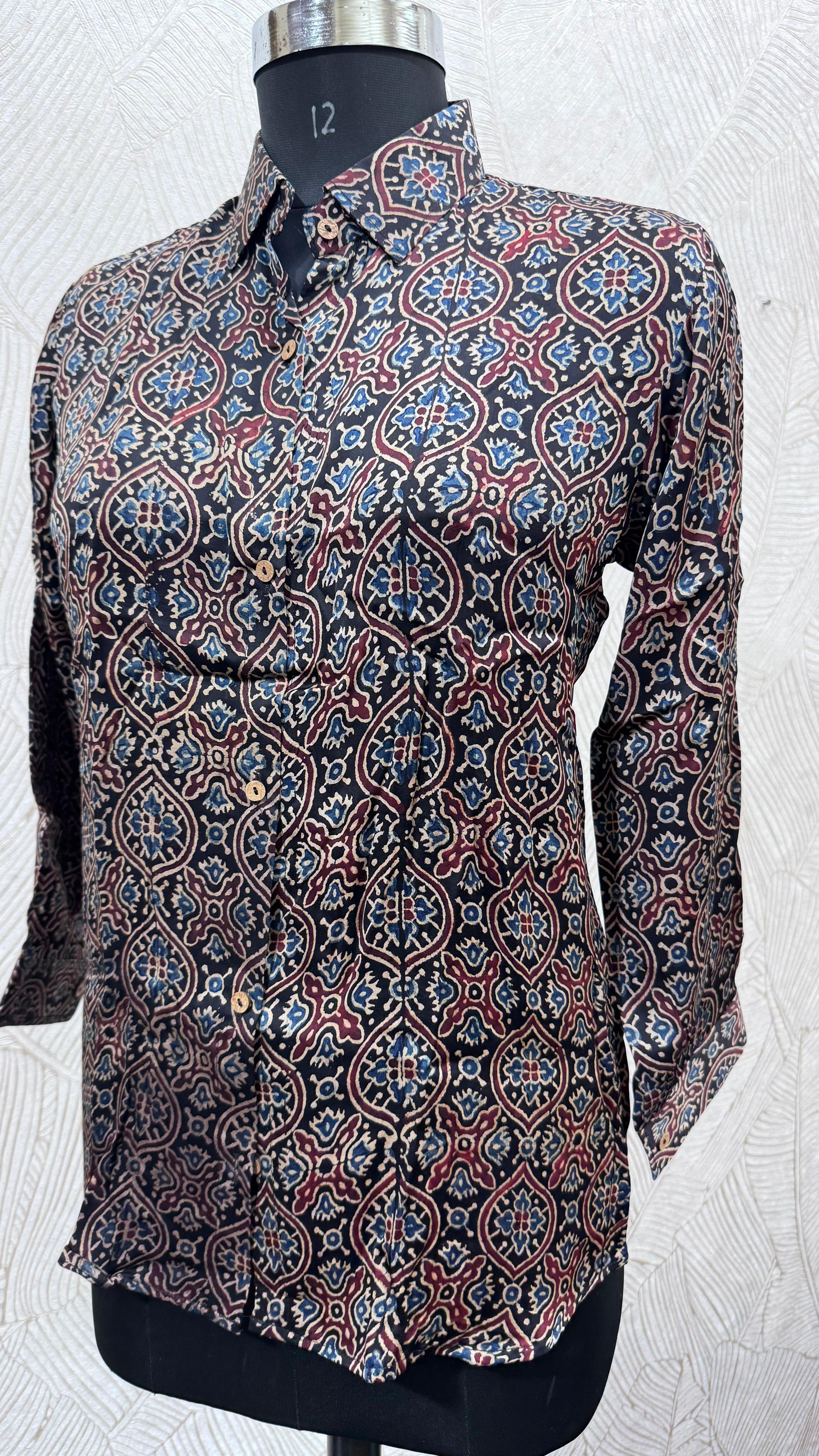 Pure Natural Ajrakh Full Sleeve Shirts