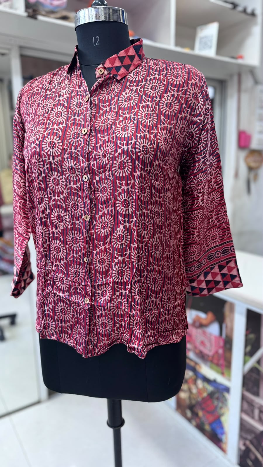 Modal Silk Antifit Ajrakh Shirts