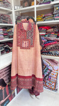 Brush print kaftan Co-Ord set by Kutch Poshak