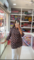 Pure Modal Silk Ajrakh Shirt