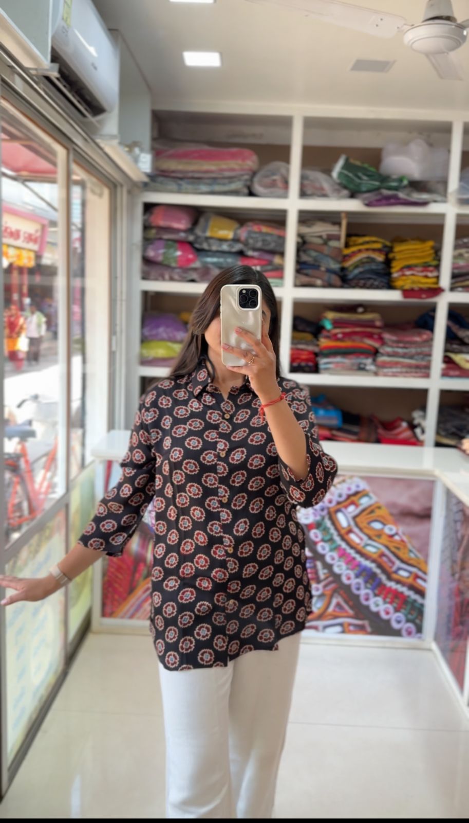 Pure Modal Silk Ajrakh Shirt