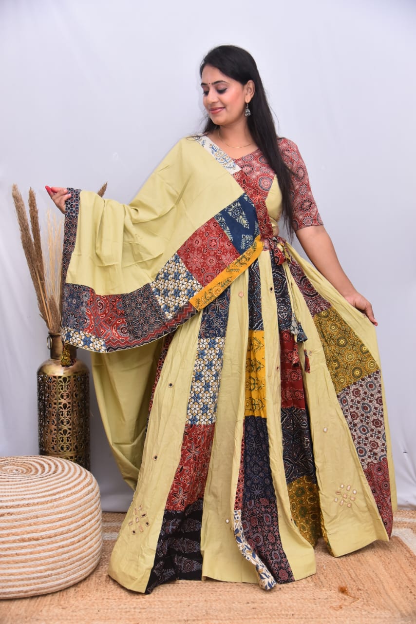 Cotton Ajrakh Chaniyacholi