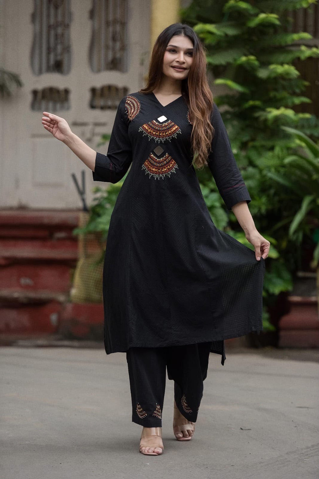 Handwork Kurta+Plazo Set