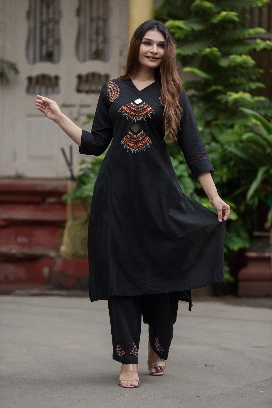 Handwork Kurta+Plazo Set