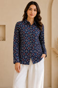 Black, Blue, Beige, Red, Green, Yellow Pure Natural Ajrakh Full Sleeve Shirts from Kutch Poshak