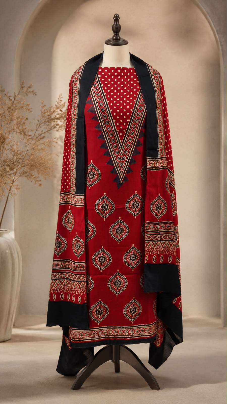 Modal Silk Unstitched 2pc Suit