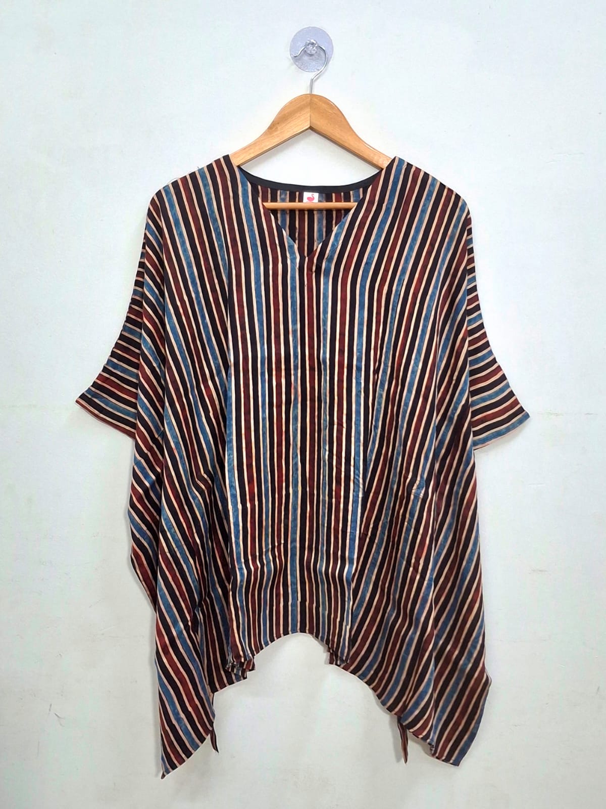Modal Silk V- Neck Kaftan Top