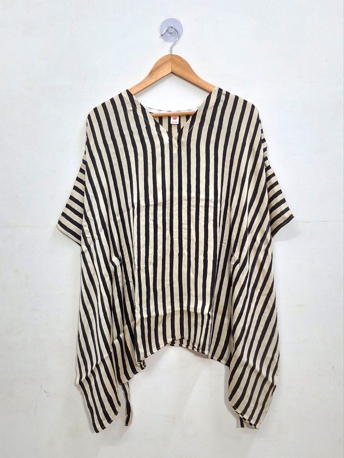Modal Silk V- Neck Kaftan Top