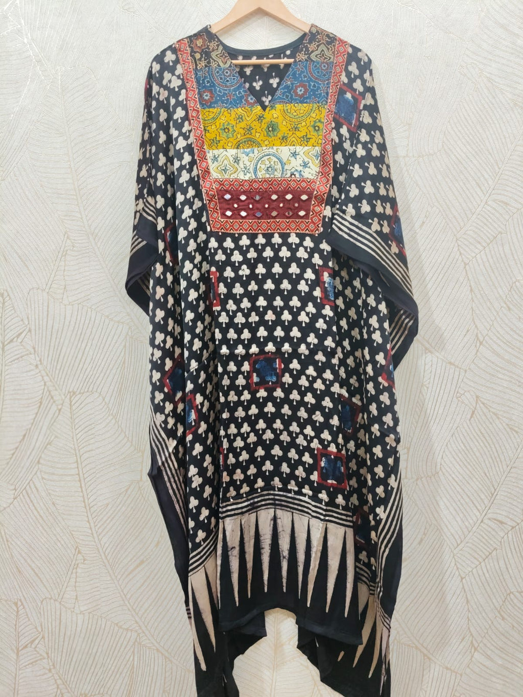 Pure Modal Silk V neck Kaftan