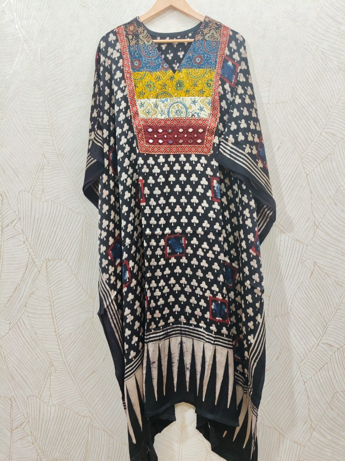 Pure Modal Silk V neck Kaftan