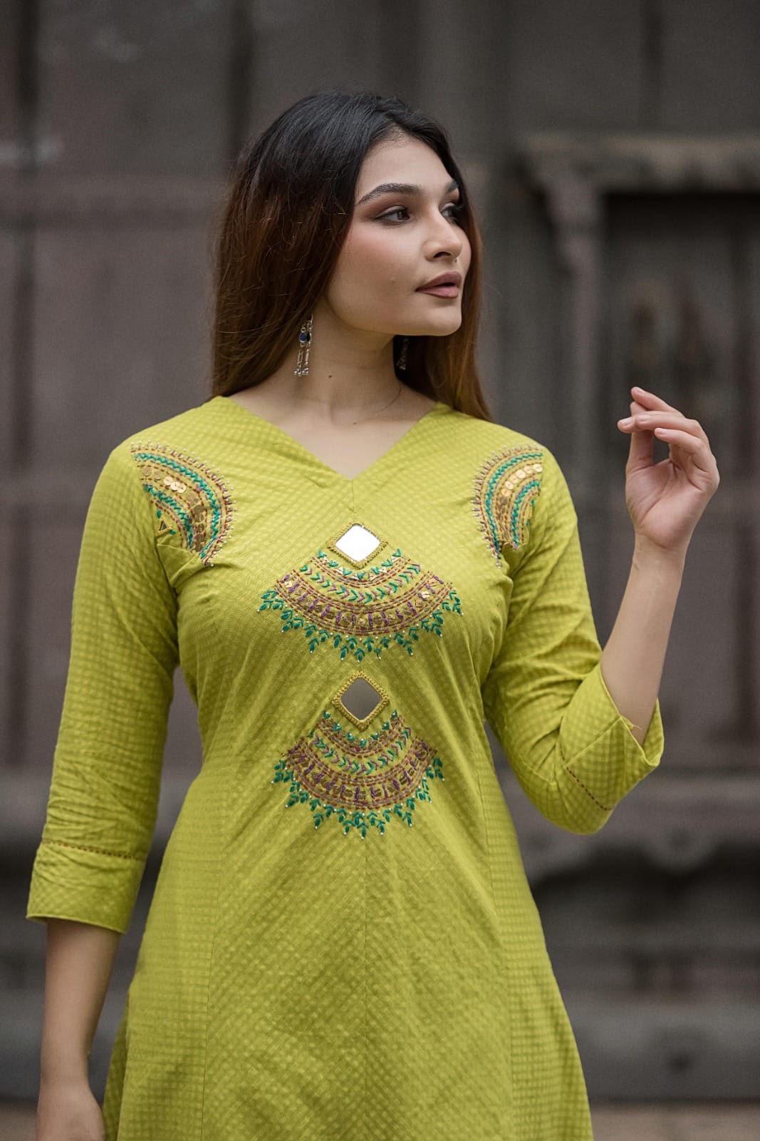 Handwork Kurta+Plazo Set