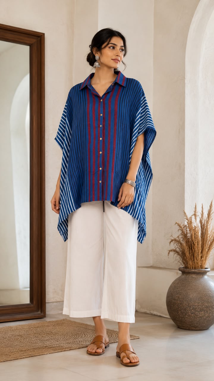 Modal Silk Kaftan Shirt