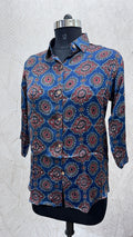 Pure Modal Silk Ajrakh Shirt