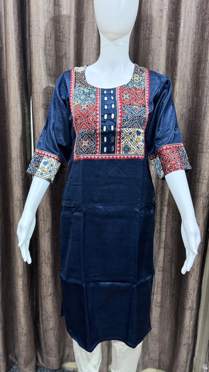 Mashru Silk Designer Kurti by Kutch Poshak