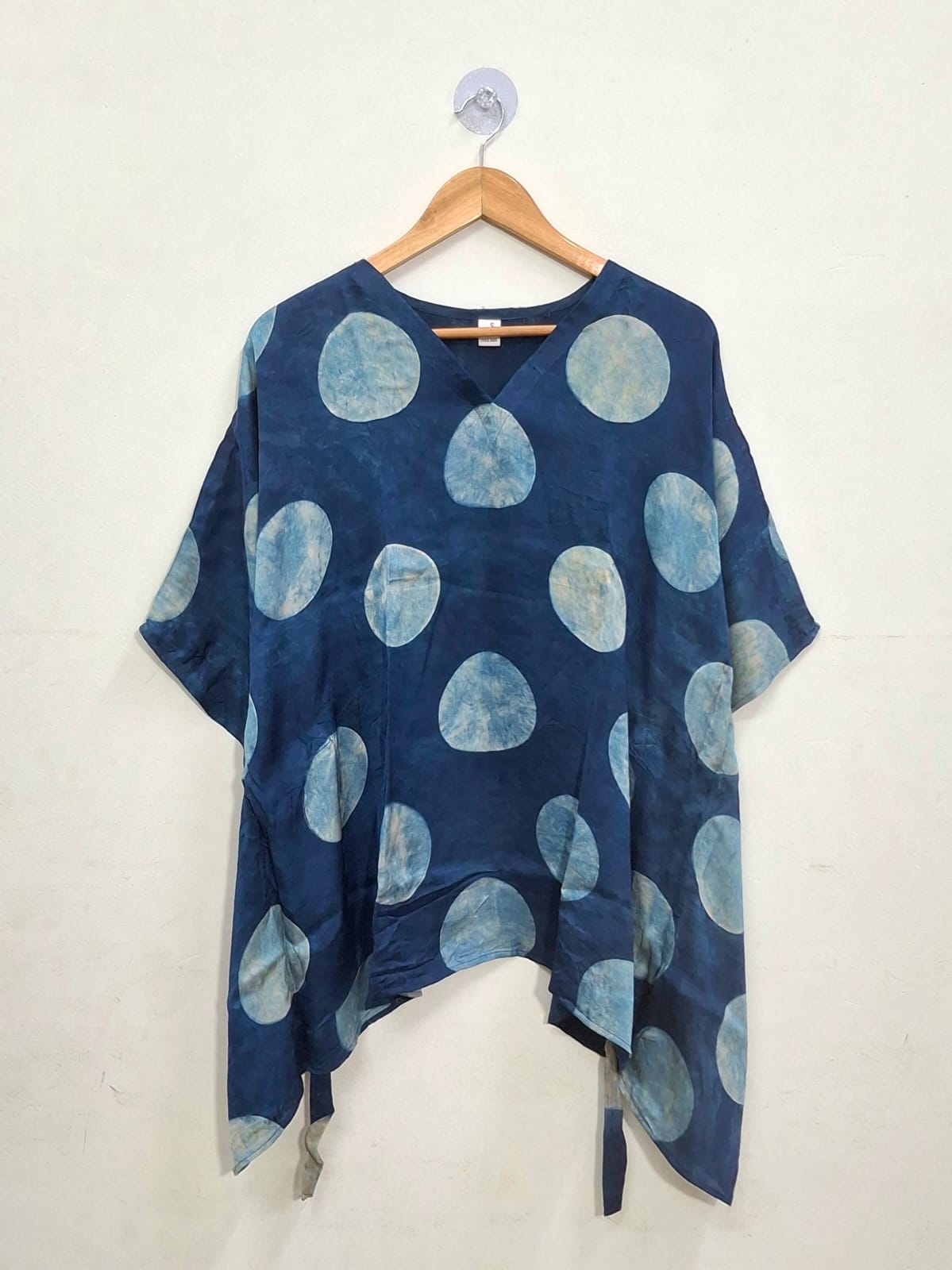 Modal Silk V- Neck Kaftan Top